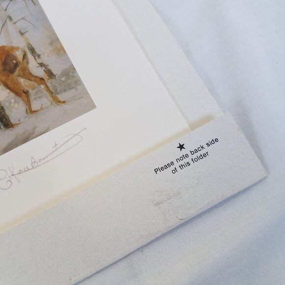 Les Kouba First Snow SIGNED Print 11X14" Elk Limited Edition Original Folder - Picture 16 of 16